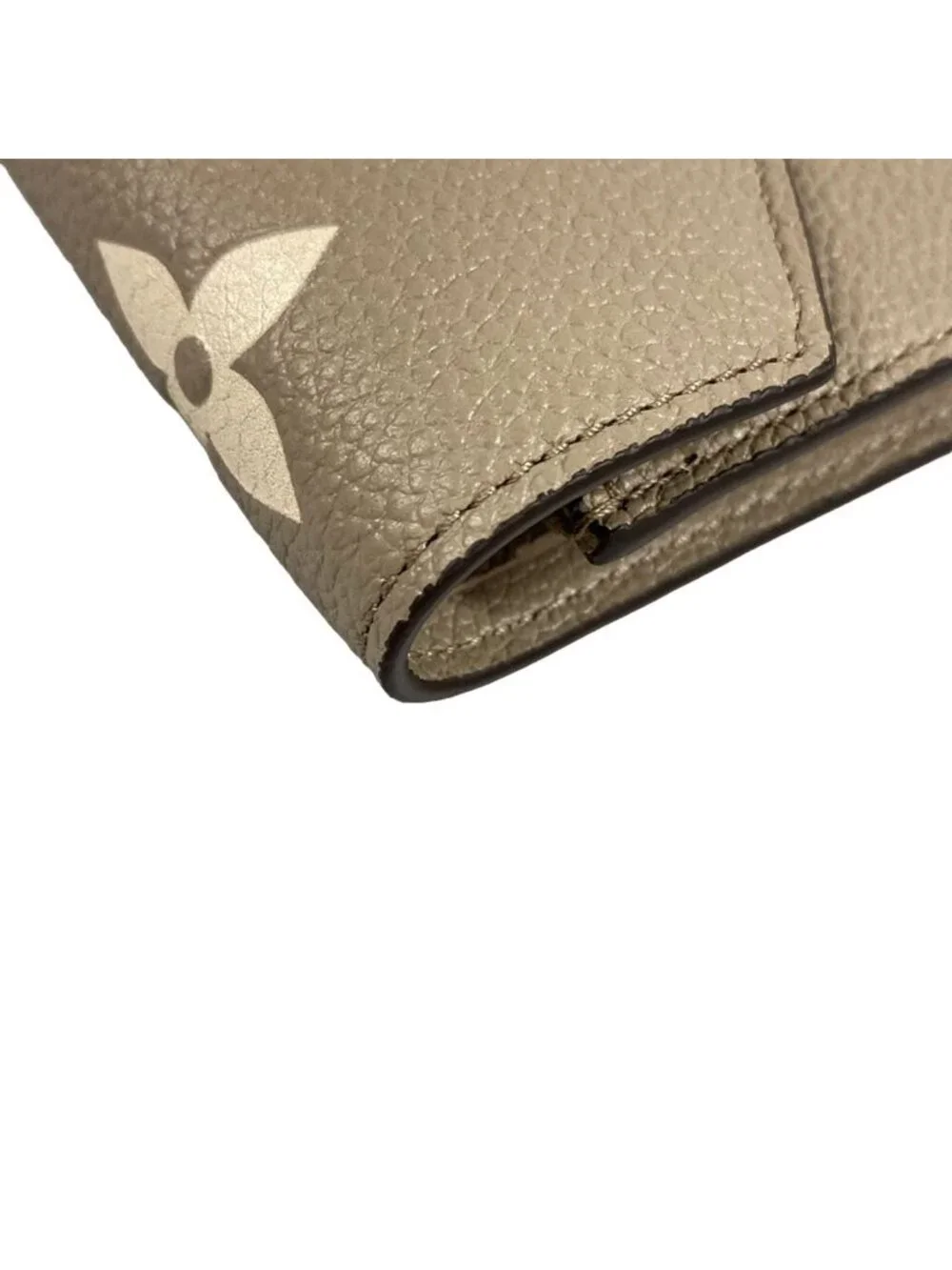 Louis Vuitton Bicolor Monogram Empreinte Portefeuille Victorine Tourterelle